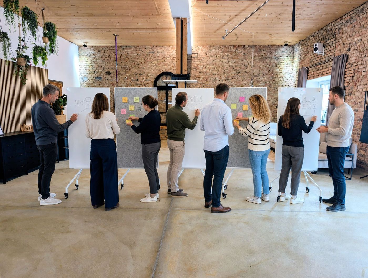 Schulung mit Whiteboards im MAS MONTI